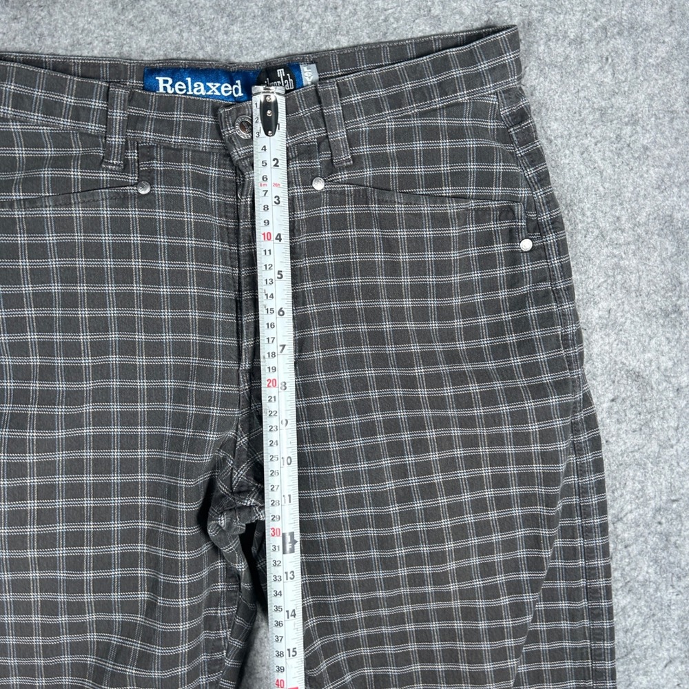 vintage Levi's SilverTab Denim jean Men 32x30(32x30) Gray grid Plaid Relaxed 90s - Picture 10 of 16